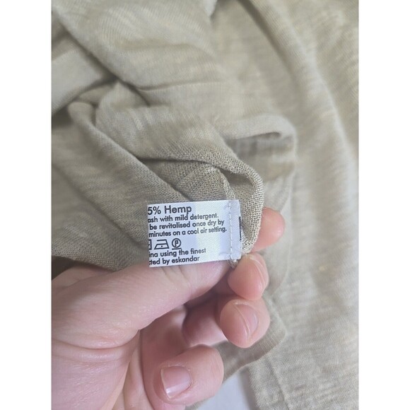 ESKANDAR Women's designer 55% silk and 45% hemp boxy lightweight sweater‎ - Picture 6 of 9